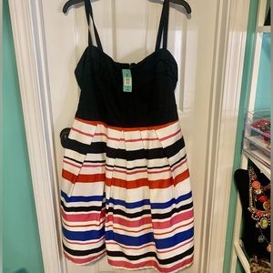 NWT Torrid Poplin Plus Dress w/ Petticoat, Sweetheart Neckline and Pleated Skirt